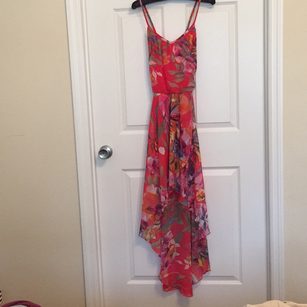 Floral High Low Dress